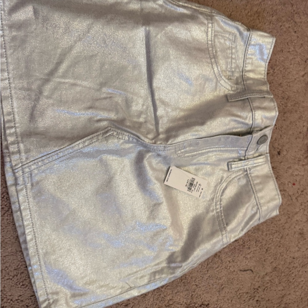 BN Shimmering Silver Mini Skirt